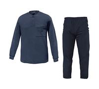 Navigare Pigiama Uomo Taglie Forti 56/58/ 60 Cotone Interlock Serafino Art14258B (Jeans - 60 / 5XL)