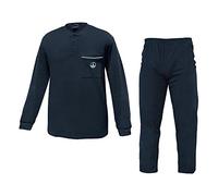 Navigare Pigiama Uomo Taglie Forti 56/58/ 60 Cotone Interlock Serafino Art14258B (Navy - 60 / 5XL)