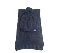 Navigare Set zuccotto e sciarpa da uomo Blu UNICA