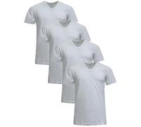 Navigare T-shirt in 100% Cotone Art.812 Conf. 4 pz Scollo a V Bianco M