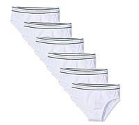 NAVIGARE UNDERWEAR BOY Confezione da 6 Slip Bambino E Ragazzo in Cotone BIELASTICO con Elastico Esterno Stampato - Colore Bianco E Colorati in Cotton Stretch Jersey. Articolo Scatolato singolarmente