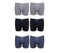 NAVIGARE UNDERWEAR Confezione da N. 6 Boxer Uomo in Morbido Cotone BIELASTICO Soft Elastico INFILATO, Massima Vestibilita'. Dsiponibile negli Assortimenti Bianco e Colorato