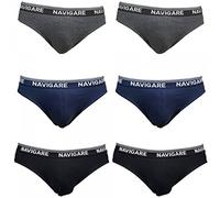 NAVIGARE UNDERWEAR CONFEZIONE DA N. 6 SLIP UOMO IN MORBIDO COTONE STRETCH JERSEY ELASTICO ESTERNO STAMPATO, MASSIMA VESTIBILITA'. Disponibile negli Assortimenti Bianco e Colorato