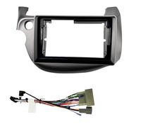 Navigation Panel Adattatore per cornice auto 2 DIN da 9 pollici adatto per Honda Fit Jazz 2008-2013 Kit pannello di montaggio per cruscotto radio Android(LHD Frame cable grey)