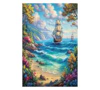 Navigation Sailboat Puzzle 1000 Pezzi Relax E Meditazione The Sea Ship Rompicapo Mindfulness Attività Per Il Benessere Riduzione Dell'ansia Regalo Per Tutti 1000 PCS
