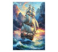 Navigation Sailboat Puzzle 1000 Pezzi Rilassamento Antistress Premium The Sea Ship Rompicapo Pressione Ridotta Attività Mindfulness Rigenerazione Mentale1000 PCS