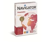 Carta A4 Navigator Presentation - 788873 Carta per fotocopie di colore bianco da 100 g/mq con spessore 120 µm e punto di bianco cie 169 senza fori in 5 risme da 500 fogli