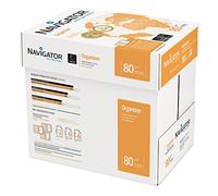 Carta A4 Navigator 4 fori Organizer - 788865 Carta per fotocopie preforata con 4 fori di colore bianco da 80 g/mq con spessore 110 µm e punto di bianco cie 169 in 5 risme da 500 fogli