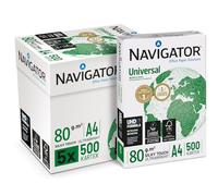 Navigator Universal Carta Premium per ufficio, Formato A4, 80 gr, Confezione da 5 risme da 500 Fogli