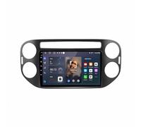 Navigatore Gps per Auto per VW Volkswagen Tiguan 2006-2016 Touchscreen con Info Traffico, Tutor, Autovelox, Mappe Mondo, Aggiornamenti Veloci Via Wifi, 4 Nucleo 2G+32G