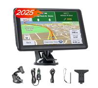Navigatore satellitare da 7 pollici per auto, camion, navigazione GPS HD da 7 pollici con mappe del Regno Unito e Europa, aggiornamenti gratuiti a vita, supporto navigazione postale ricerca, guida