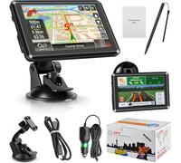 Navigatore satellitare GPS da 5 pollici - Navigatore satellitare 2025 con mappa del Regno Unito per auto, camion e autobus, touch screen TFT HD, navigatore satellitare HGV, direzioni vocali, ricerca