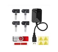 Navigazione Android TPMS con 4 Sensori Sistema di Allarme USB Android Car TPMS Trasmissione Wireless Monitoraggio Pneumatici (Interno)
