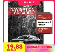 Navigazione con scheda SD GEN5 Compact 5.X per KIA Carens/Ceed/Niro/Optima/Picanto/Rio/Soul/Sportage/Stonic Car GPS Mappa UE Versione 2025