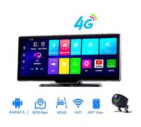 Navigazione GPS 4G da 11,26 pollici Android 8.1 Telecamera DVR per auto WiFi ADAS HD 1080P Videoregistratore da cruscotto Auto 24 ore Monitor Telecamera