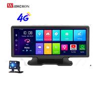 Navigazione GPS da 11,26 pollici 4G Android 8.1 DVR Dash Cam WiFi ADAS HD 1080P Videoregistratore da cruscotto Auto 24 ore Monitor Telecamera