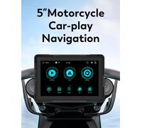 Navigazione GPS per moto da 5 pollici IPX8 Schermo di visualizzazione Carplay wireless impermeabile Monitor automatico Android per moto portatile Dual BT