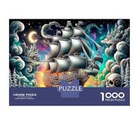 Navigazione notturna mare 1000 Pezzi Puzzle in Cartone Premium Per Il Relax Mentale E Cognitivo Vela per oceano ottimo Per Pause in Ufficio E Come Prodotto Più Venduto 52x38cm/1000pcs