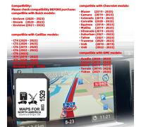 Navigazione per auto GPS Scheda SD da 32 GB Aggiornamento 2023 Mappa Nord America USA/CAN/MEX GM 8653-1529 Sat Nav per Buick/Cadillac/Chevrolet/GMC