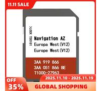 Navigazione scheda SD originale Europa West RNS 315 Navi Software 3AA 919 866 per VW AZ V12 con mirino antiappannamento Consegna gratuita