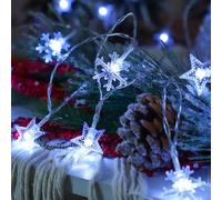 Naviluz Striscia di luci a LED 100 LED, 6500 K, fiocchi di neve, tenda a bassa tensione, 10 m
