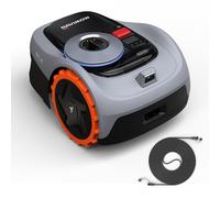 Navimow i105E - Kit con Cavo di Prolungamento Antenna, Robot Tagliaerba Senza Filo Perimetrale, RTK+Vision con Pianificazione Percorso, Auto-Mappatura, Evita Ostacoli Automaticamente