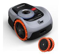 Navimow i105E - Kit con Ruote Fuoristrada, Robot Tagliaerba Senza Filo Perimetrale, RTK+Vision con Pianificazione Percorso, Auto-Mappatura, Evita Ostacoli Automaticamente