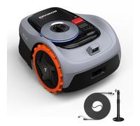 Navimow i105E - Kit con Set di Prolungamento Antenna, Robot Tagliaerba Senza Filo Perimetrale, RTK+Vision con Pianificazione Percorso, Auto-Mappatura, Evita Ostacoli Automaticamente