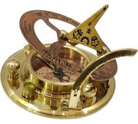 NAVIROCK Bussola in ottone con meridiana marina, stile vintage, realizzata a mano, in regalo