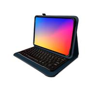 Navitech Custodia della tastiera rotante blu di Bluetooth compatibile con la vittoria del tablet da 10"