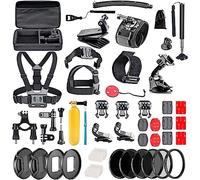 Navitech Kit combinato di accessori per action cam 60 in 1 con custodia in EVA - Compatibile con la telecamera d'azione 4K Kitvision Escape