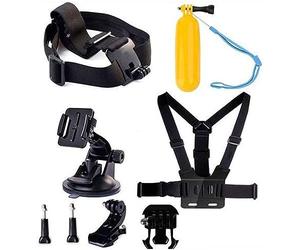 Navitech Kit combinato di accessori per action cam 8 in 1 - Compatibile con AKASO 4K 30fps 20MP telecamera d'azione WiFi