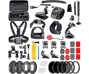 Navitech Kit Combinato Di Accessori Per Action Camera 60-in-1 - Compatibile con Rollei D2Pro Ultra-HD Action Camera