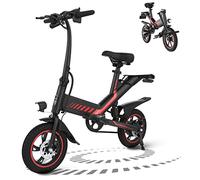 Navitoo 12'' Bicicletta Elettrica Pieghevole, Welocità Max 25 km/h Bicicletta Elettrica, Portata fino a 35-45 km, Bicicletta Elettrica con Batteria Rimovibile 36 V 7.8 Ah, Altezza regolabile, Unisex