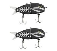 Navna 2pcs Coda Flessibile Esche Da Pesca Crankbait con Doppio Gancio Lento Affondamento Swimbait Esche Migliora L'Aggancio Efficienza Attrezzatura Da Pesca Regalo