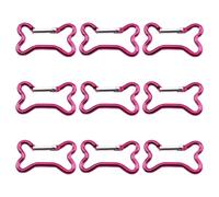 Navna 9 chiusure a molla a forma di osso in lega di alluminio a molla gancio a scatto clip portachiavi moschettone in metallo portachiavi fibbia hardware portachiavi clip per campeggio all'aperto