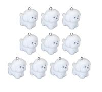 Navna Ciondolo a forma di cucciolo in resina floccata per progetti creativi di gioielli e accessori delicati per amanti del mestiere fatto a mano, Misura unica, come descritto, come descritto