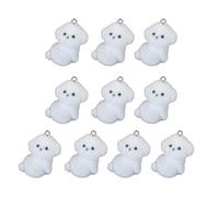 Navna Ciondolo a forma di cucciolo in resina floccata per progetti creativi di gioielli e accessori delicati per amanti del mestiere fatto a mano, Misura unica, come descritto, come descritto