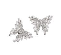 Navna Clip per trasduttore auricolare a farfalla di cristallo alla moda per auricolari Freeclip Materiali di rame premium sicuro supporto antiscivolo clip per auricolari a farfalla di cristallo