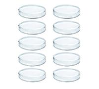 Navna Confezione da 10 piastre di Petri in vetro trasparente per la coltivazione cellulare ad alto contenuto di borosilicato per colture cellulari (60 75 90 100 mm) in vetro da laboratorio