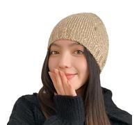 Navna Copricapo con paillettes borchiate per feste spettacoli vita notturna abiti eleganti cappello in maglia accattivante paillettes alla moda cappelli teschio per le donne, Oro, Optical version