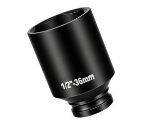 Navna Duty 12 Point Short Socket Bit 1 / 2 "Drive 36mm Chiave a cricchetto per applicazione automatica Costruzione di utensili manuali