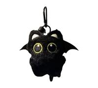 Navna Elegante portachiavi in peluche a forma di gatto, in materiali morbidi, con ali spettrali, per vacanze, Halloween, feste di Natale, gatti neri, roba di Halloween, E, Taglia unica