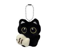 Navna Elegante portachiavi in peluche a forma di gatto, in materiali morbidi, con ali spettrali, per vacanze, Halloween, feste di Natale, gatti neri, roba di Halloween, Mr213 Little Black C, Taglia