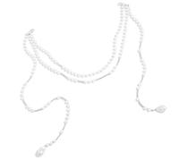 Navna Elegante spilla a frange o ciondolo con perle finte frangia, accessorio per occasioni eleganti, accessorio da sera per feste, Misura unica, come descritto