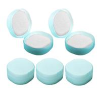 Navna Piazza Cosmetico Cotone Pad Holder Clear Storage Organizzatori Con Coperchio Sicuro Per Bagno Vanità Viaggio Essenziale Multifunzionale Bagno Controsoffitto Organizzatori