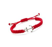 Navna Robusto ciondolo in acciaio inox con ancore su corda intrecciata regolabile, adatto per uomini e donne, offre una vestibilità comoda, fatto a mano, Misura unica, come descritto