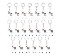 Navna Set di 20 anelli di alpaca in PVC per borse e accessori unici per regali e decorazioni, portachiavi a forma di cartone animato