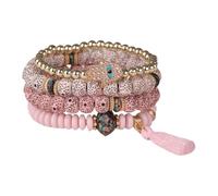 Navna Set di 4 stili da donna ornati con nappe a mano di Fatima e perline di cristallo abiti eleganti