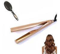 Navoby 2 in 1 Piastra e Arricciacapelli, piastra elettrica portatile multifunzionale, il pacchetto include un pettine massaggiante a cuscino d'aria. (1pcs)